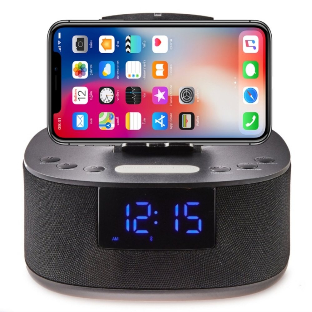 New Clock Radio with Wireless Charging & Bluetooth Speaker